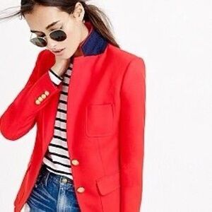 NWOT- J.Crew Red- Orange Rhodes Blazer. $178 RETAIL